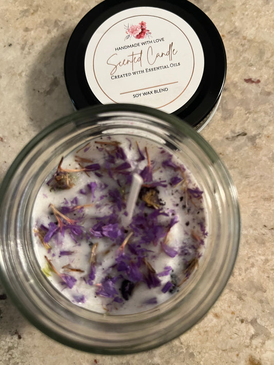 Wildflower Sprinkled Violet Sugar Aromatherapy Candle