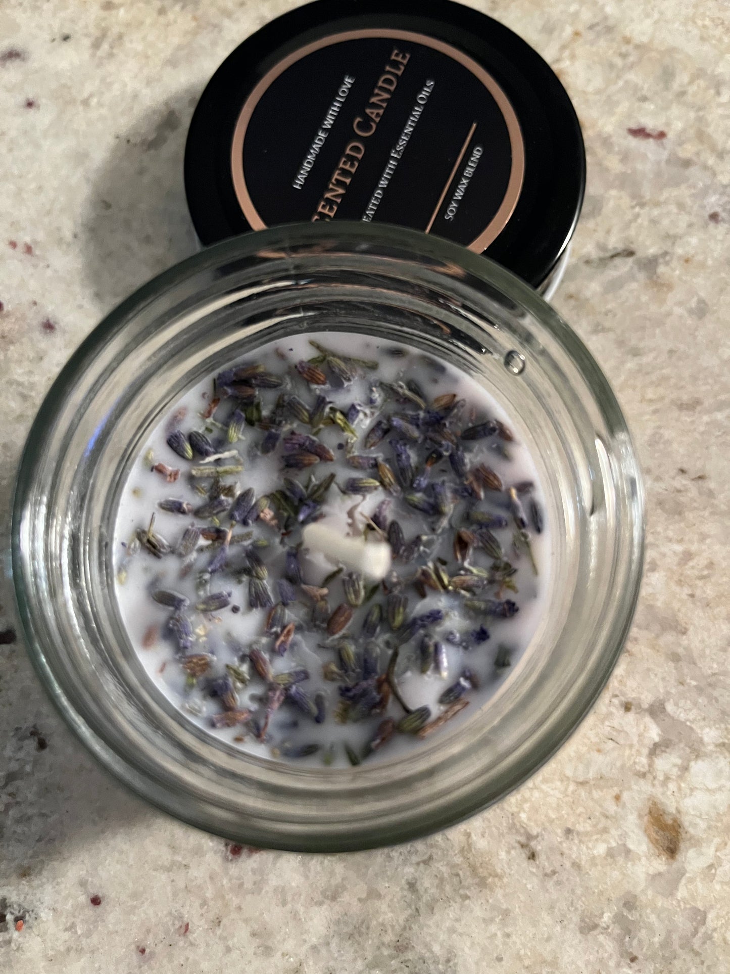 Wildflower Sprinkled Lavender Aromatherapy Candle